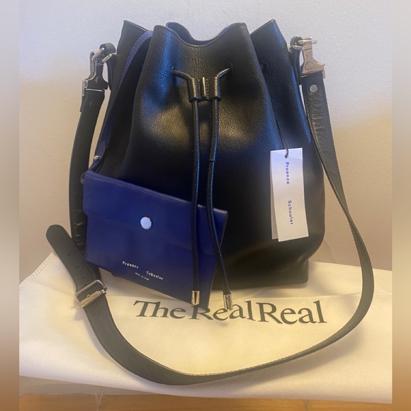 Proenza Schouler Black Leather Medium Bucket Bag - Picture 1 of 8
